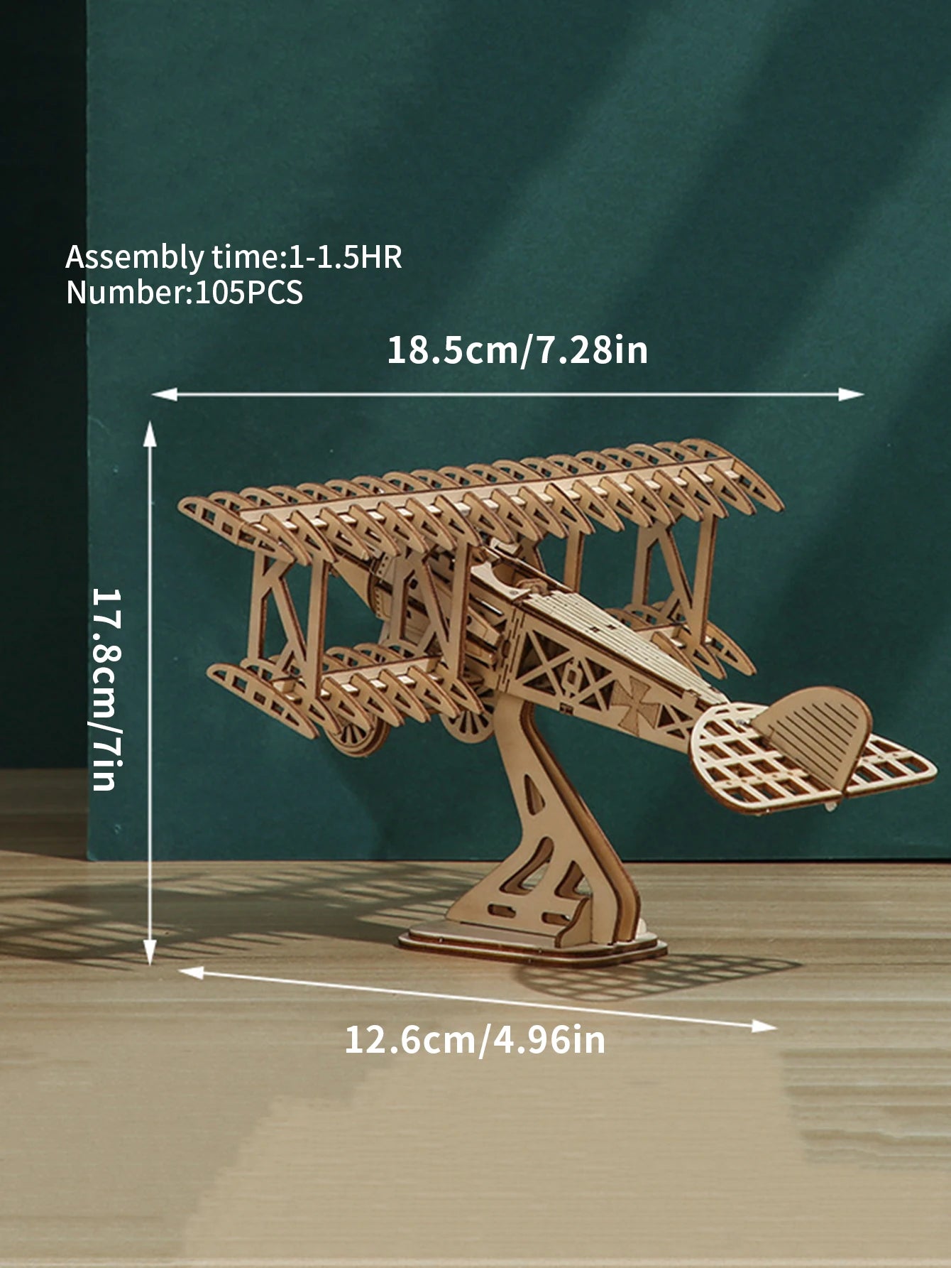 3D träpussel: Flygplan